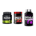 Kraft-Stack: BioTech Creatine + Scitec Hot Blood + Scitec BCAA 6400 – alle enthaltenen Artikel