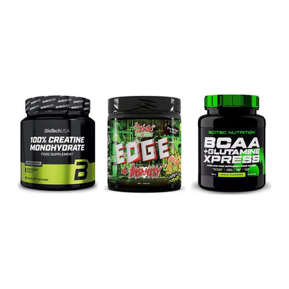 Kraft-Stack: BioTech Creatine + Psycho Pharma + Scitec BCAA – alle enthaltenen Artikel