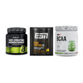 Kraft-Stack: BioTech Creatine + ESN Crank Pump + MST BCAA Zero – alle enthaltenen Artikel