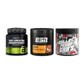 Kraft-Stack: BioTech Creatine + ESN Crank Booster + Big Zone Bulletpr – alle enthaltenen Artikel