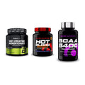 Kraft-Stack: BioTech Creatine + Scitec Hot Blood + Scitec BCAA 6400 – alle enthaltenen Artikel