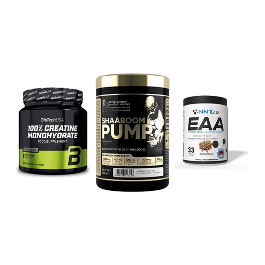 Kraft-Stack: BioTech Creatine + Kevin Levrone + NNT EAA – alle enthaltenen Artikel