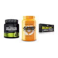 Kraft-Stack: BioTech Creatine + Scitec Jumbo + Olimp BCAA Mega – alle enthaltenen Artikel
