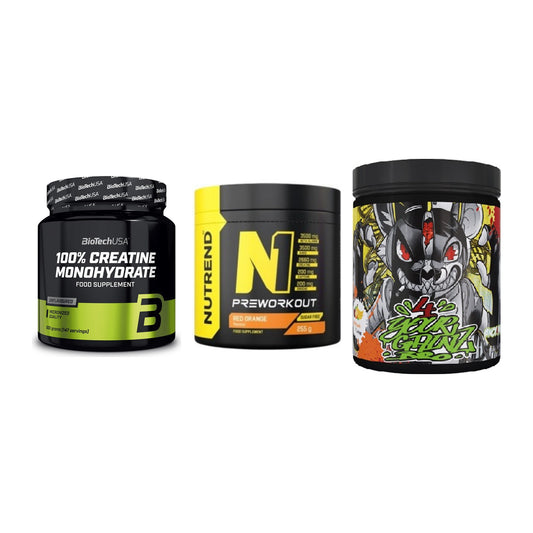 Kraft-Stack: BioTech Creatine + Nutrend N1 + BPS-Pharma EAA´s – alle enthaltenen Artikel