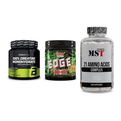 Kraft-Stack: BioTech Creatine + Psycho Pharma + MST 21 Amino – alle enthaltenen Artikel