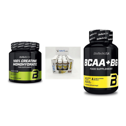 Kraft-Stack: BioTech Creatine + NNT Extreme + BioTech BCAA+B6 – alle enthaltenen Artikel