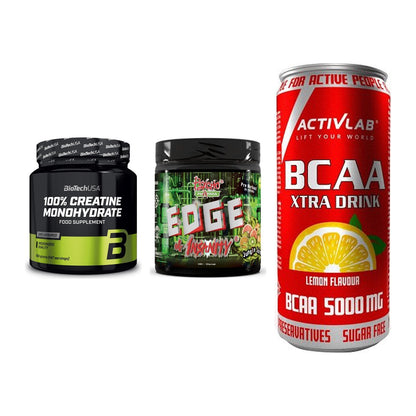 Kraft-Stack: BioTech Creatine + Psycho Pharma + Activlab BCAA – alle enthaltenen Artikel