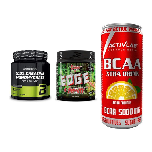Kraft-Stack: BioTech Creatine + Psycho Pharma + Activlab BCAA – alle enthaltenen Artikel