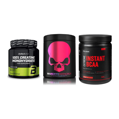 Kraft-Stack: BioTech Creatine + Genius Nutrition + Body Attack – alle enthaltenen Artikel