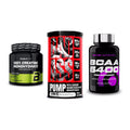 Kraft-Stack: BioTech Creatine + BAD ASS Pump + Scitec BCAA 6400 – alle enthaltenen Artikel