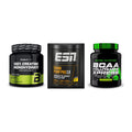 Kraft-Stack: BioTech Creatine + ESN Crank Pump + Scitec BCAA – alle enthaltenen Artikel