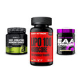 Kraft-Stack: BioTech Creatine + Body Attack LIPO + Scitec EAA Xpress – alle enthaltenen Artikel