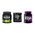 Kraft-Stack: BioTech Creatine + #GYMJUICE SUIZIDE + Scitec BCAA 6400 – alle enthaltenen Artikel