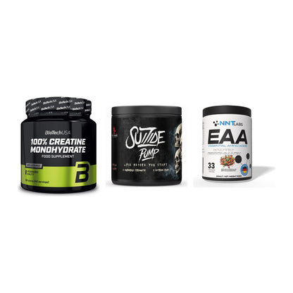Kraft-Stack: BioTech Creatine + #GYMJUICE SUIZIDE + NNT EAA – alle enthaltenen Artikel