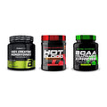 Kraft-Stack: BioTech Creatine + Scitec Hot Blood + Scitec BCAA – alle enthaltenen Artikel