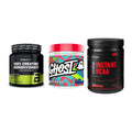 Kraft-Stack: BioTech Creatine + Ghost Legend V4 + Body Attack – alle enthaltenen Artikel