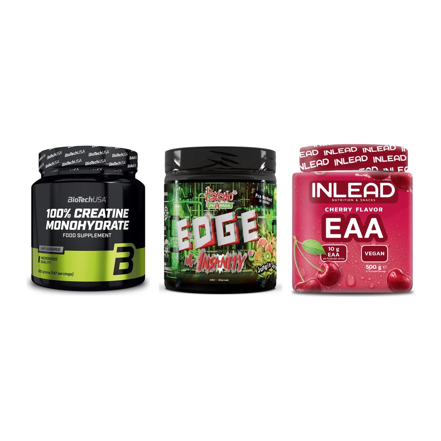 Kraft-Stack: BioTech Creatine + Psycho Pharma + INLEAD EAA – alle enthaltenen Artikel
