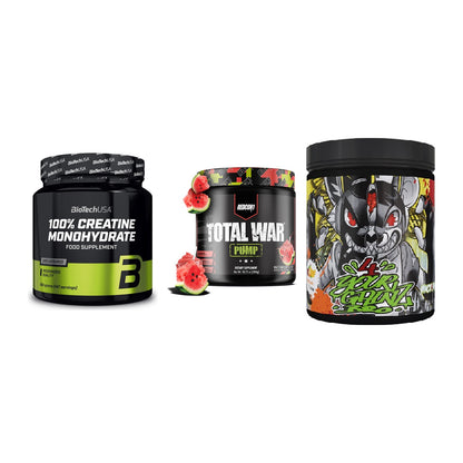 Kraft-Stack: BioTech Creatine + Redcon1 Total War + BPS-Pharma EAA´s – alle enthaltenen Artikel