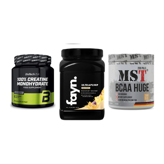 Kraft-Stack: BioTech Creatine + Fayn. Ultrapump + MST BCAA Huge 200 – alle enthaltenen Artikel