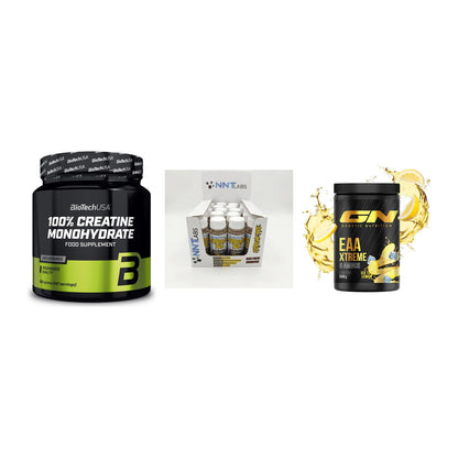 Kraft-Stack: BioTech Creatine + NNT Extreme + GN EAA Xtreme – alle enthaltenen Artikel