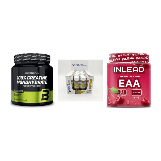 Kraft-Stack: BioTech Creatine + NNT Extreme + INLEAD EAA – alle enthaltenen Artikel