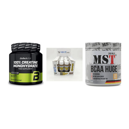 Kraft-Stack: BioTech Creatine + NNT Extreme + MST BCAA Huge 200 – alle enthaltenen Artikel