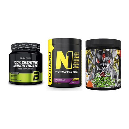 Kraft-Stack: BioTech Creatine + Nutrend N1 + BPS-Pharma EAA´s – alle enthaltenen Artikel