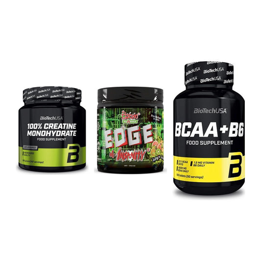 Kraft-Stack: BioTech Creatine + Psycho Pharma + BioTech BCAA+B6 – alle enthaltenen Artikel