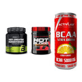 Kraft-Stack: BioTech Creatine + Scitec Hot Blood + Activlab BCAA – alle enthaltenen Artikel