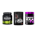 Kraft-Stack: BioTech Creatine + Peak EPIC Pump + Scitec Mega EAA – alle enthaltenen Artikel