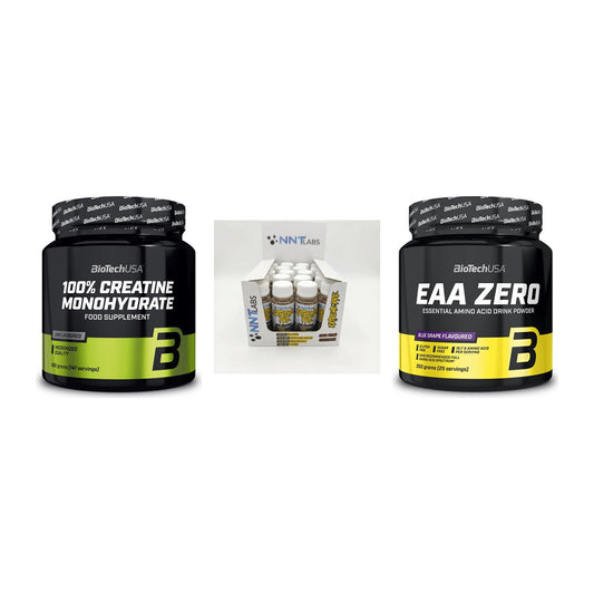 Kraft-Stack: BioTech Creatine + NNT Extreme + BioTech EAA Zero – alle enthaltenen Artikel