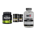Kraft-Stack: BioTech Creatine + Dedicated + MST 21 Amino – alle enthaltenen Artikel
