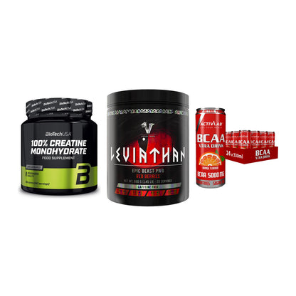 Kraft-Stack: BioTech Creatine + Viking Power + Activlab BCAA – alle enthaltenen Artikel