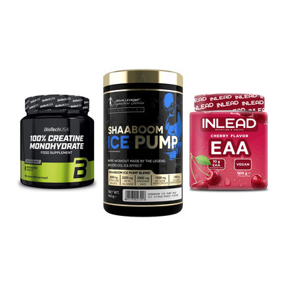 Kraft-Stack: BioTech Creatine + Kevin Levrone + INLEAD EAA – alle enthaltenen Artikel