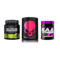 Kraft-Stack: BioTech Creatine + Genius Nutrition + Scitec EAA Xpress – alle enthaltenen Artikel