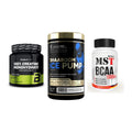 Kraft-Stack: BioTech Creatine + Kevin Levrone + MST BCAA 1000 (90 – alle enthaltenen Artikel