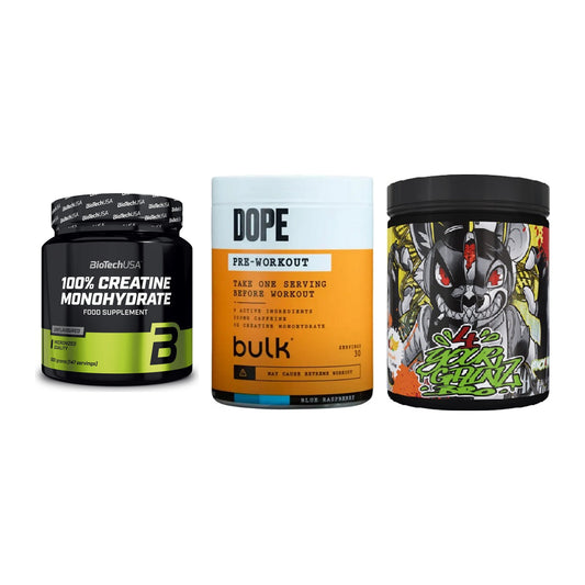 Kraft-Stack: BioTech Creatine + Bulk Dope + BPS-Pharma EAA´s – alle enthaltenen Artikel