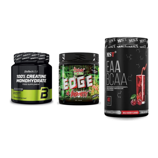 Kraft-Stack: BioTech Creatine + Psycho Pharma + MST EAA & BCAA – alle enthaltenen Artikel