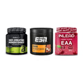 Kraft-Stack: BioTech Creatine + ESN Crank Booster + INLEAD EAA – alle enthaltenen Artikel