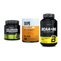 Kraft-Stack: BioTech Creatine + Bulk Dope + BioTech BCAA+B6 – alle enthaltenen Artikel