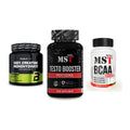 Kraft-Stack: BioTech Creatine + MST Testo Booster + MST BCAA 1000 (90 – alle enthaltenen Artikel