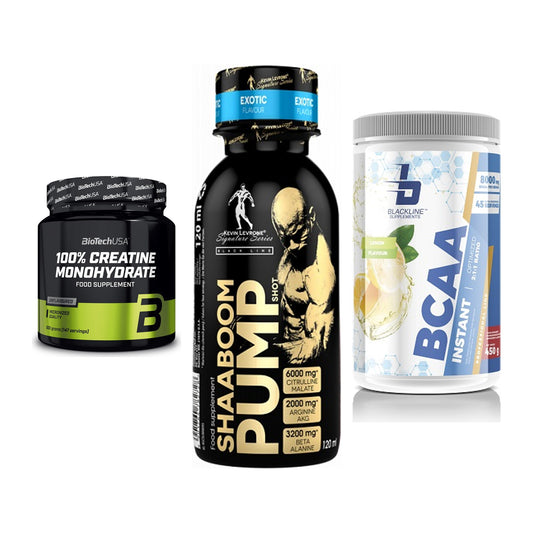Kraft-Stack: BioTech Creatine + Kevin Levrone + Blackline – alle enthaltenen Artikel