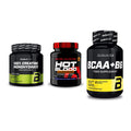 Kraft-Stack: BioTech Creatine + Scitec Hot Blood + BioTech BCAA+B6 – alle enthaltenen Artikel