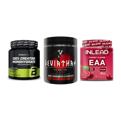 Kraft-Stack: BioTech Creatine + Viking Power + INLEAD EAA – alle enthaltenen Artikel