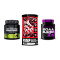 Kraft-Stack: BioTech Creatine + BAD ASS Pump + Scitec BCAA 6400 – alle enthaltenen Artikel
