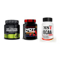 Kraft-Stack: BioTech Creatine + Scitec Hot Blood + MST BCAA 1000 (90 – alle enthaltenen Artikel