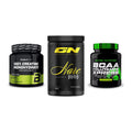 Kraft-Stack: BioTech Creatine + GN Narc Pump + Scitec BCAA – alle enthaltenen Artikel