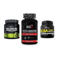 Kraft-Stack: BioTech Creatine + MST Testo Booster + Olimp BCAA Mega – alle enthaltenen Artikel