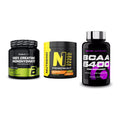 Kraft-Stack: BioTech Creatine + Nutrend N1 + Scitec BCAA 6400 – alle enthaltenen Artikel