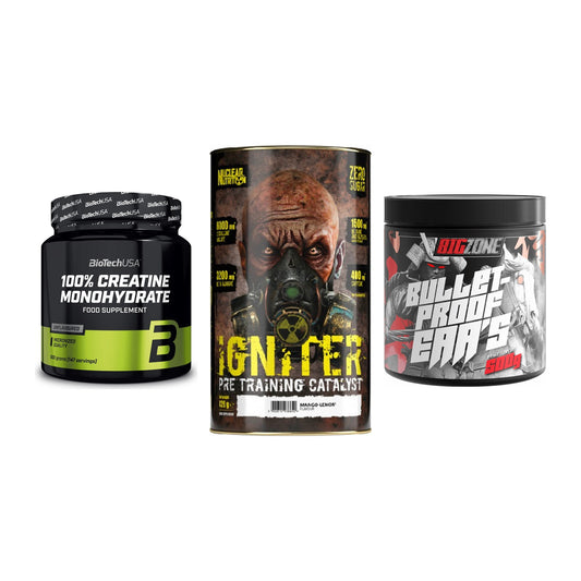 Kraft-Stack: BioTech Creatine + Nuclear Nutrition + Big Zone Bulletpr – alle enthaltenen Artikel